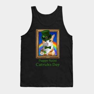 Happy St Patrick's Day Leprechaun Cat and Mouse Tank Top